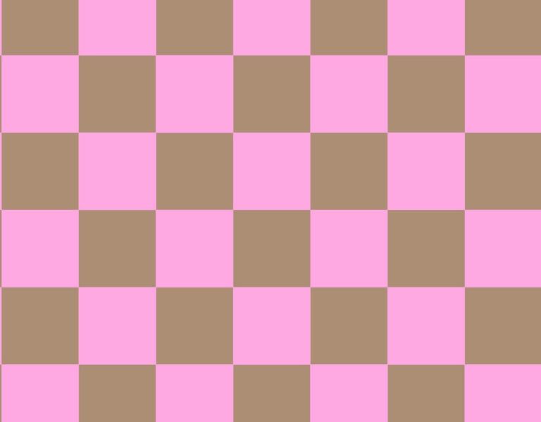 Placemat geblokt roze kaki 29x38cm