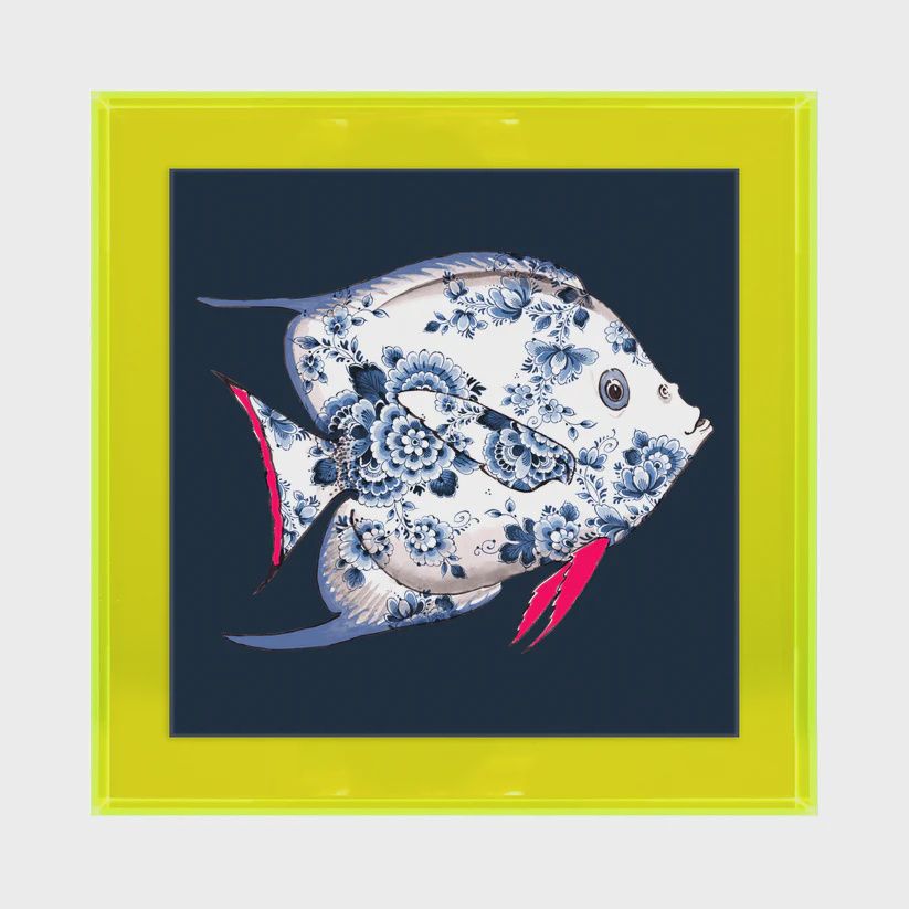 Funky Fish Tropical Blauw (neon geel/roze)