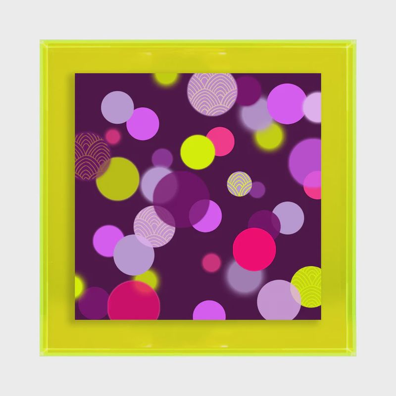 Confetti paars/ neon geel
