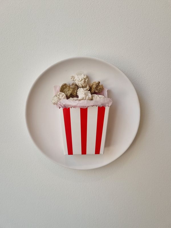 Wandbordje popcorn