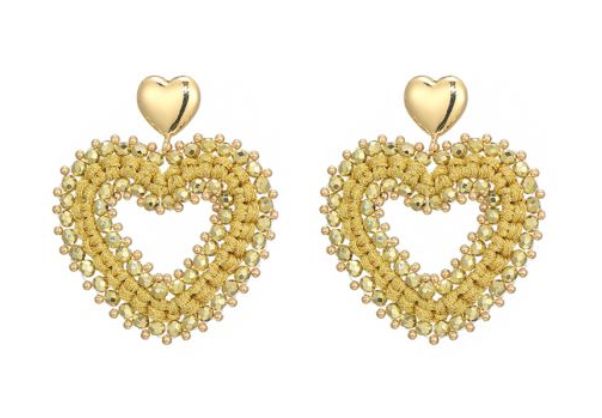 Oorbellen hart goud 8