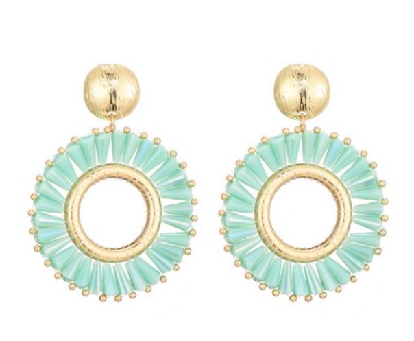Oorbellen licht turquoise 19
