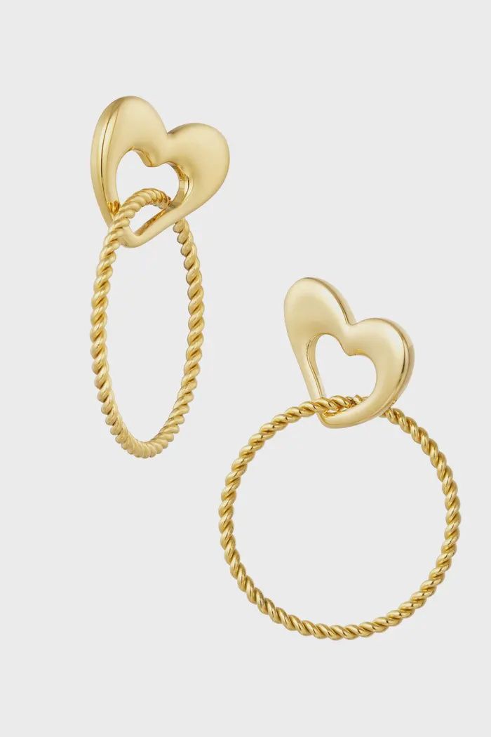Oorbellen hart goud 33