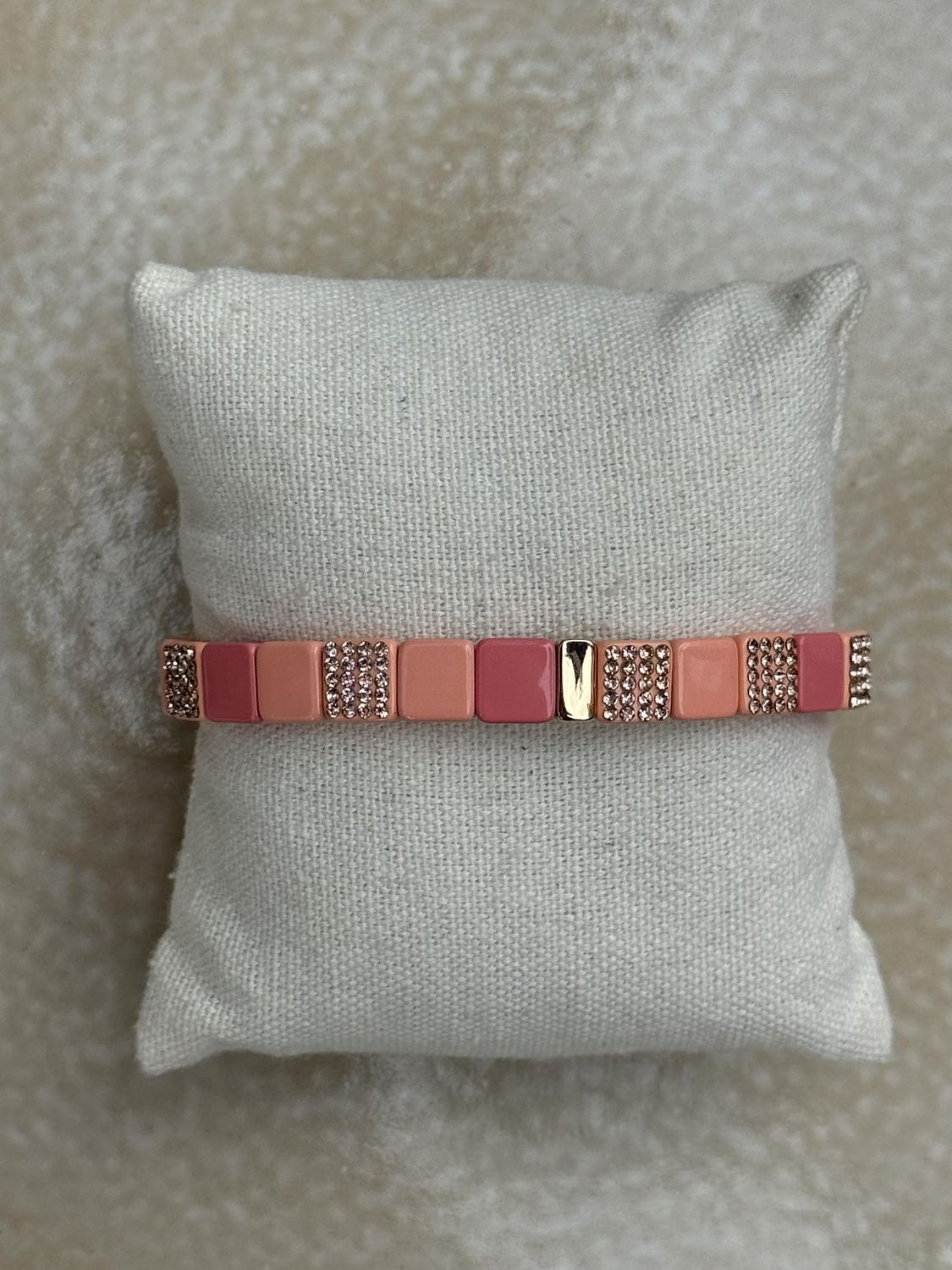 Armband strass  peach 11