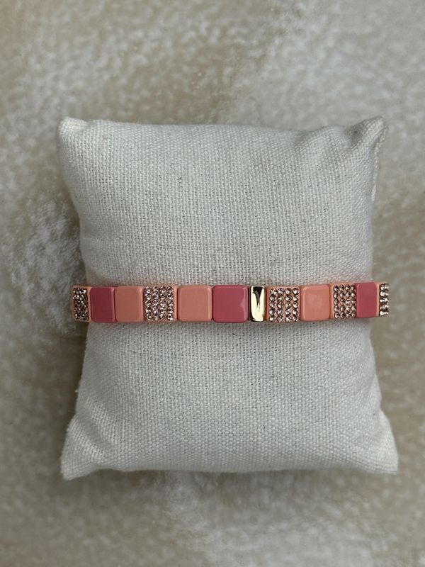 Armband strass  peach 11