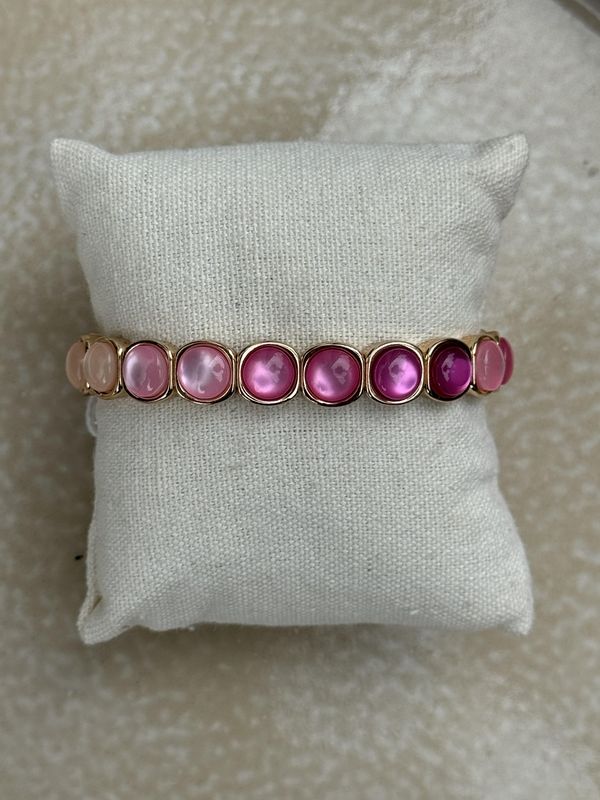 Armband opaal multi roze  7
