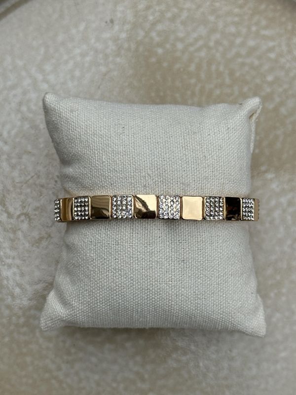 Armband strass goud 9