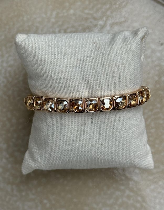 Armband goud stone beige  19