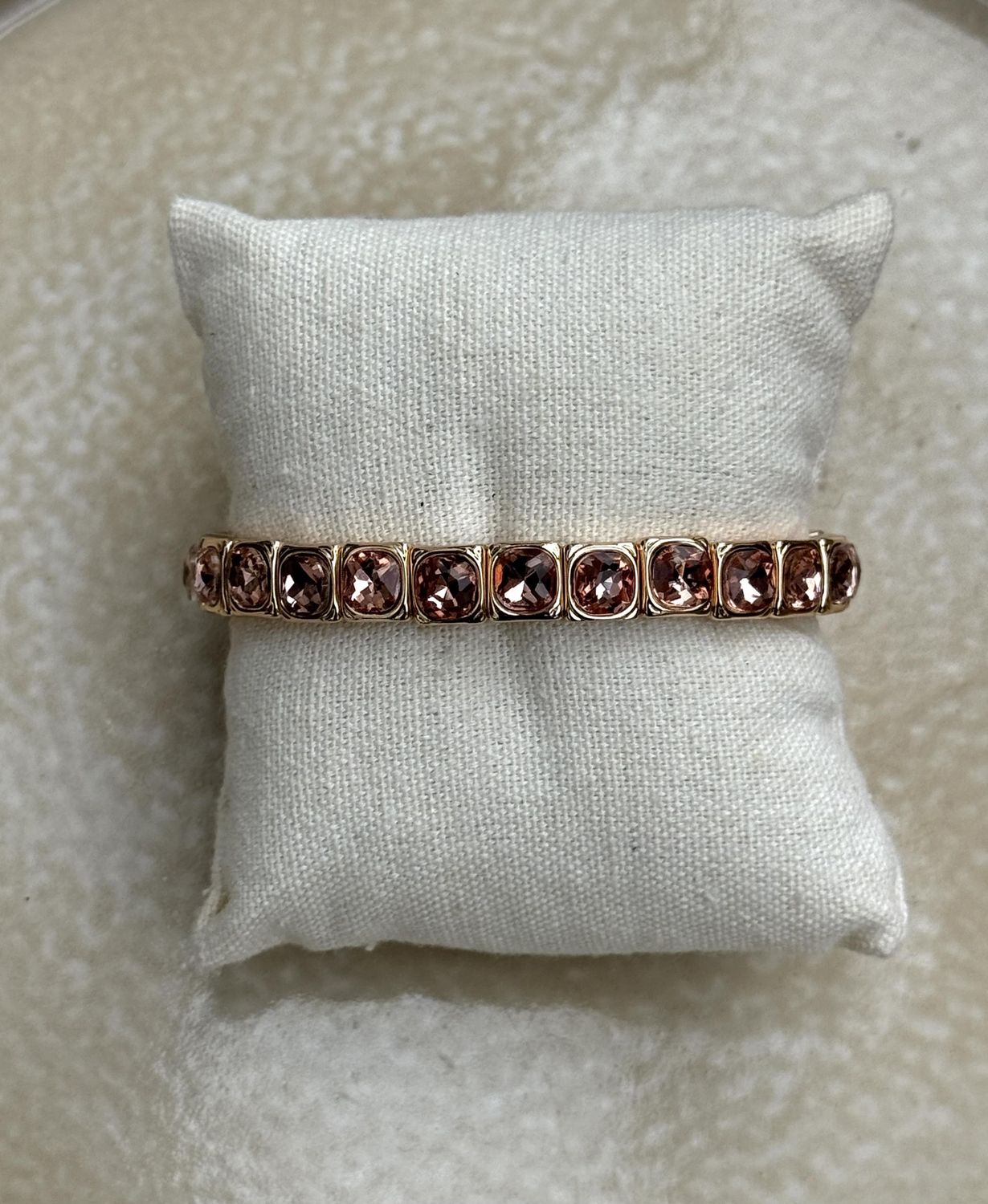 Armband goud stone roze 20