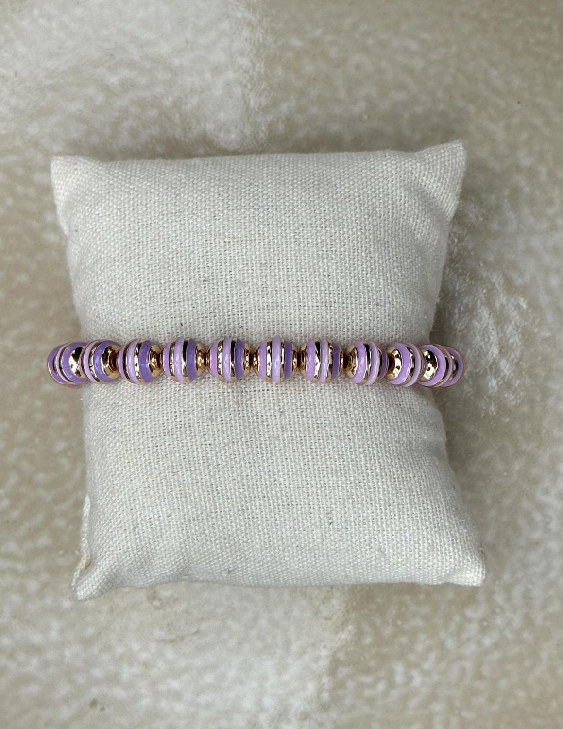 Armband rond koper lila 25