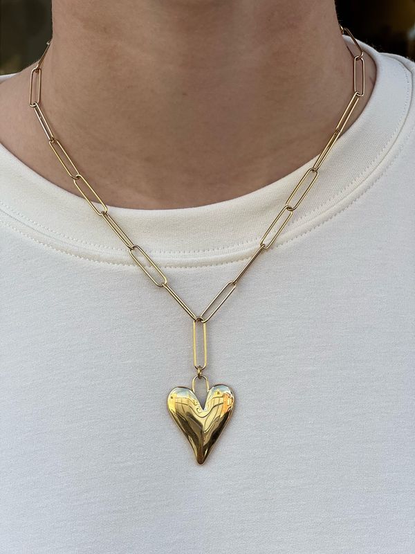 Ketting grote schakel hart 5