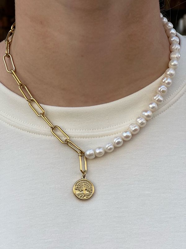 Ketting kort parel schakel 4