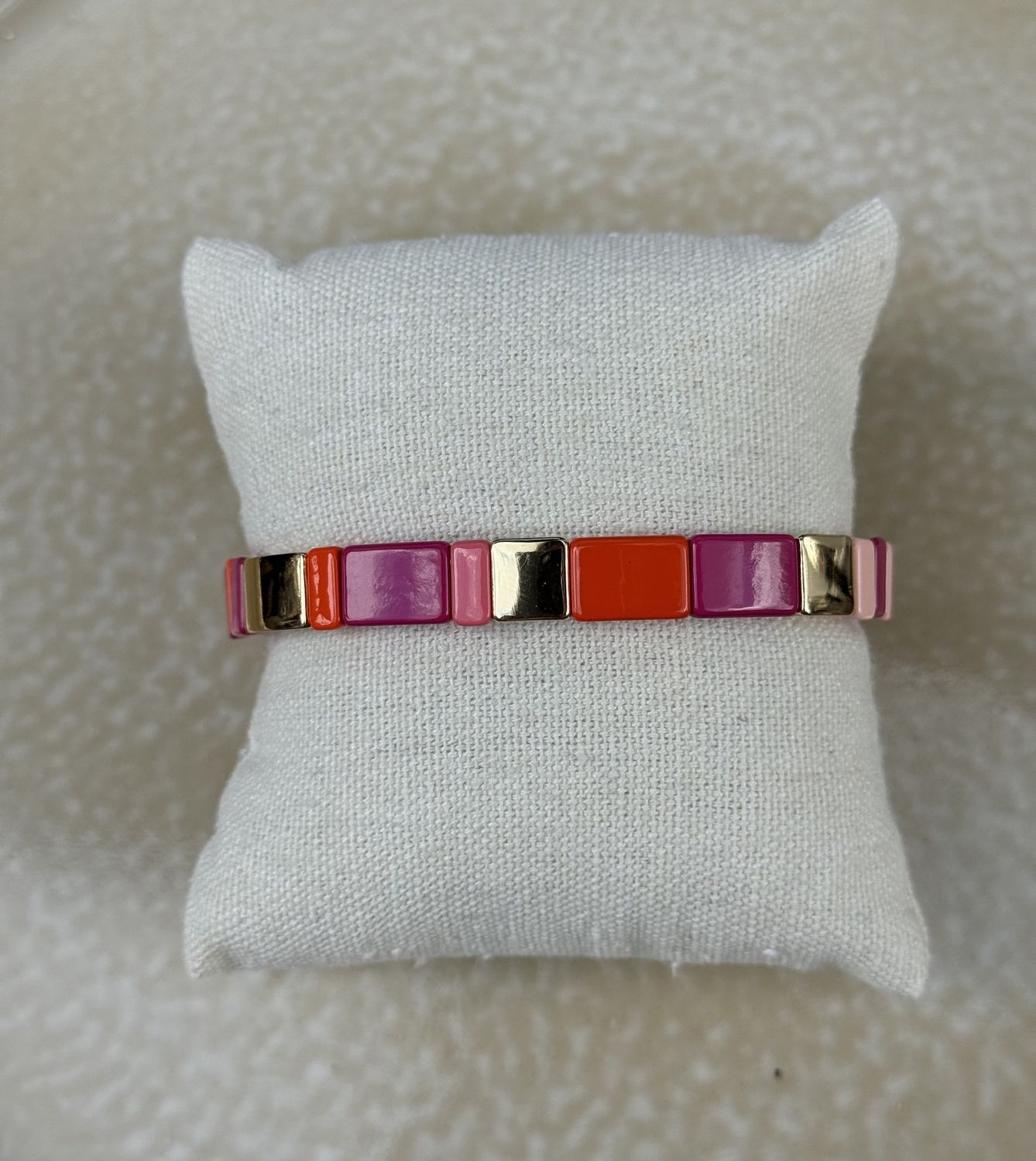 Armband emaille sunset goud 53