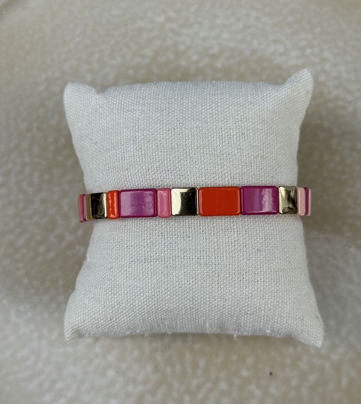 Armband emaille sunset goud 53