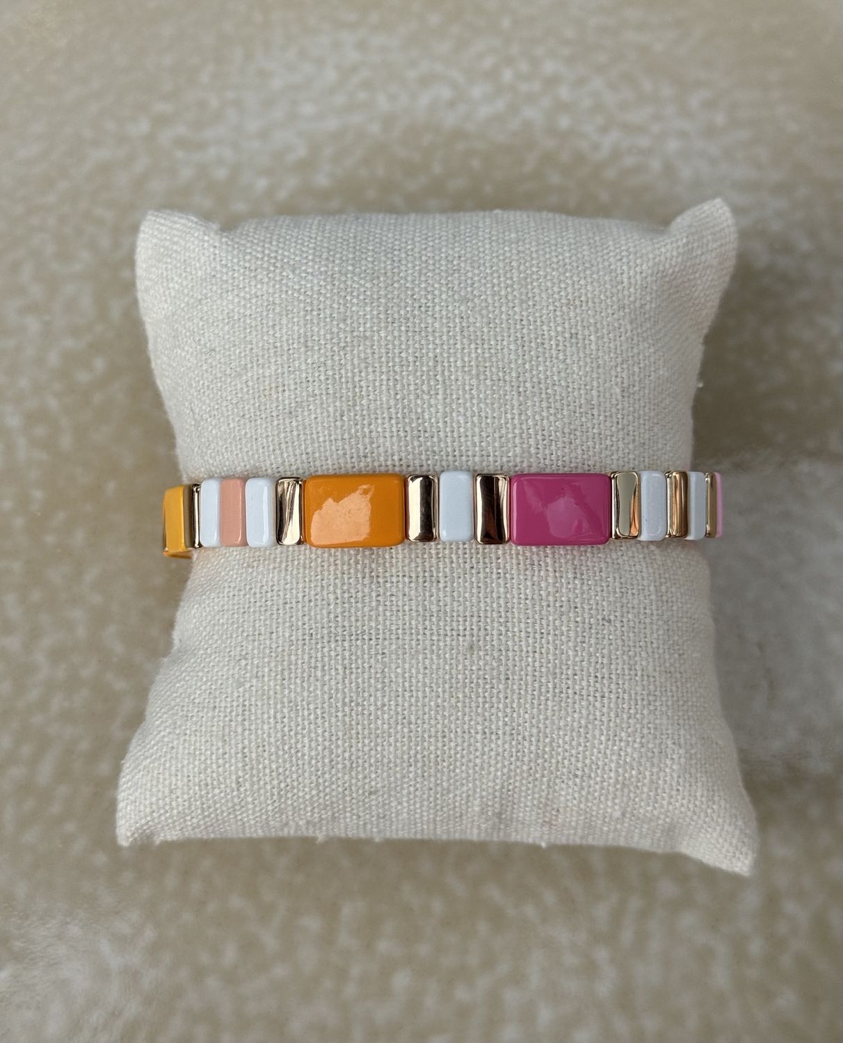 Armband emaille summer chique goud 50