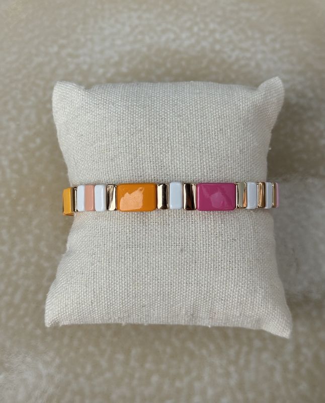 Armband emaille summer chique goud 50