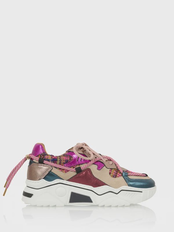Sneaker Jupiter tweed Beige / Fuchsia