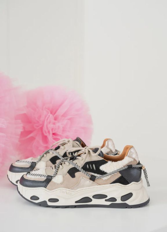 Sneaker Saturnus teddy Black / Offwhite