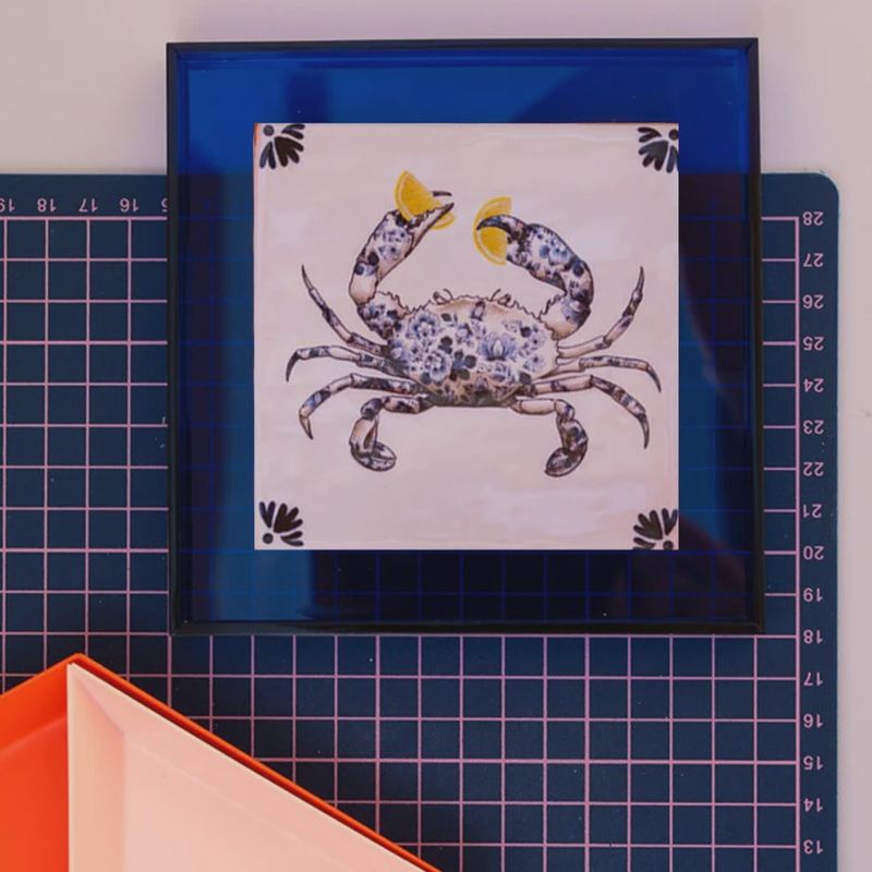 Tegel Funky Crab Koningsblauw