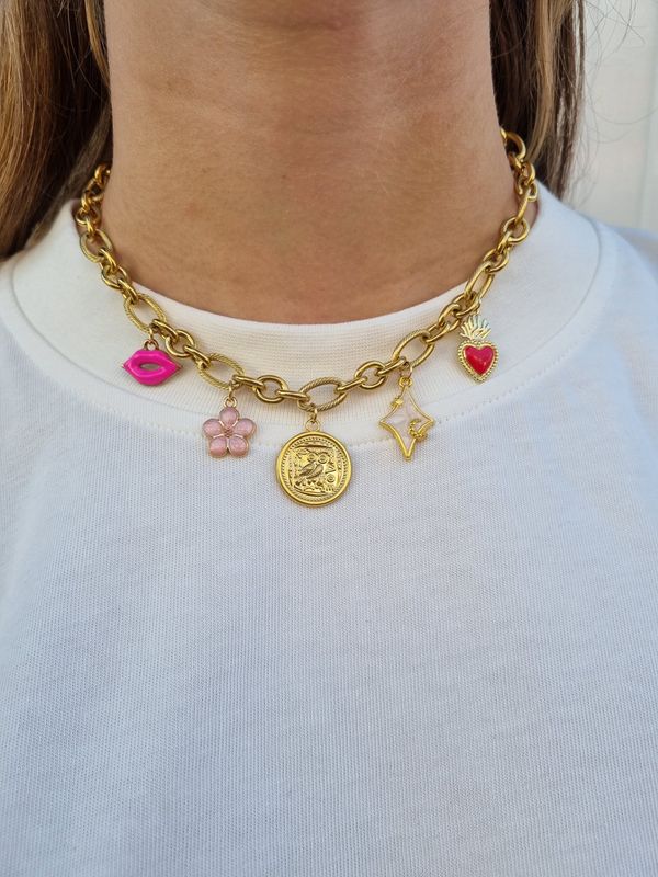 Bedelketting roze