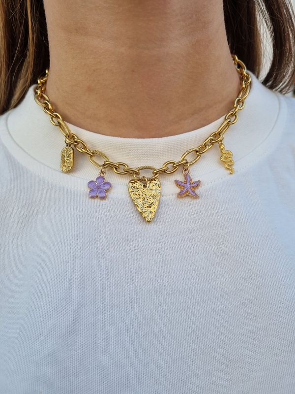 Bedelketting paars
