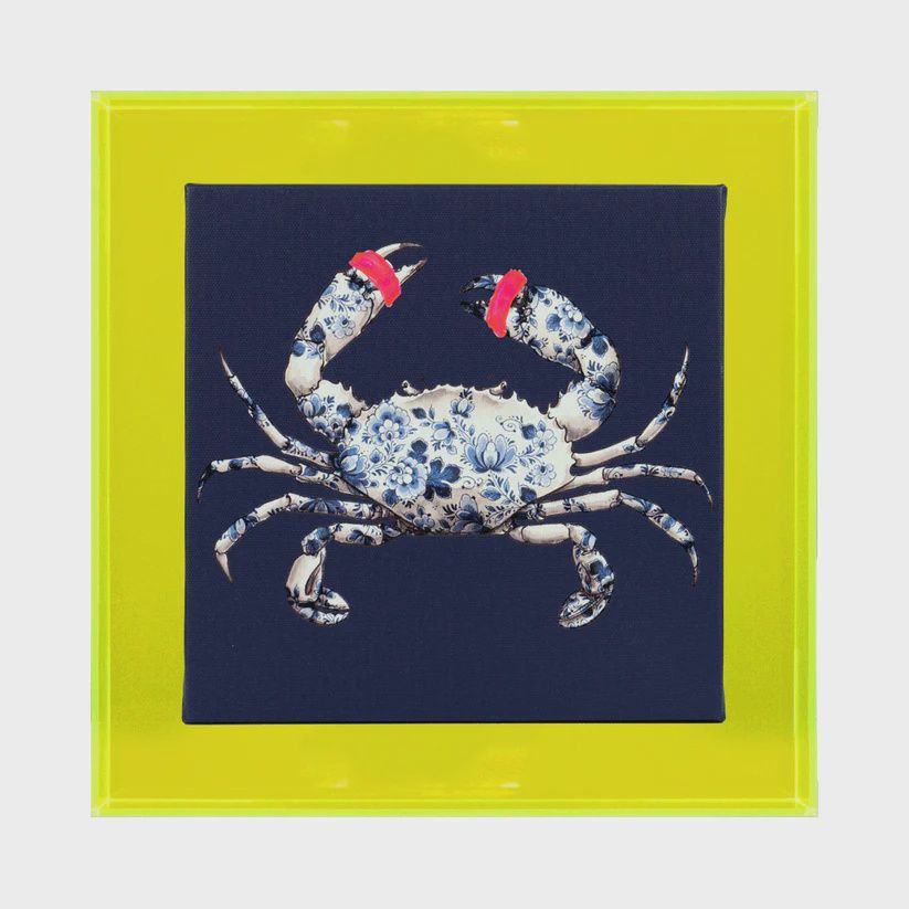 Holy Crab Blauw (neon geel/roze)