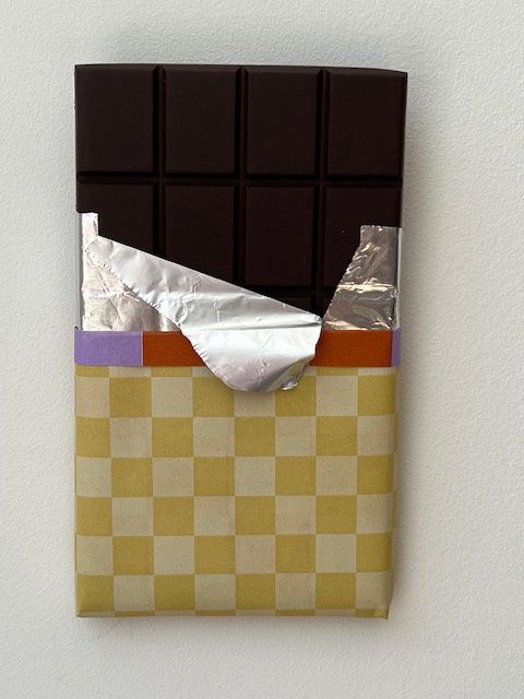 Wall candy chocolade geblokt geel