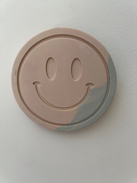 Wall candy smiley roze/grijsblauw