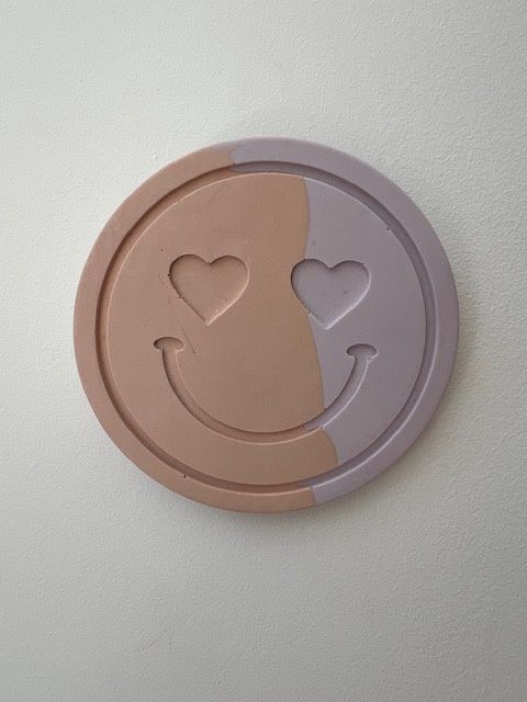 Wall candy smiley zalmroze/lila