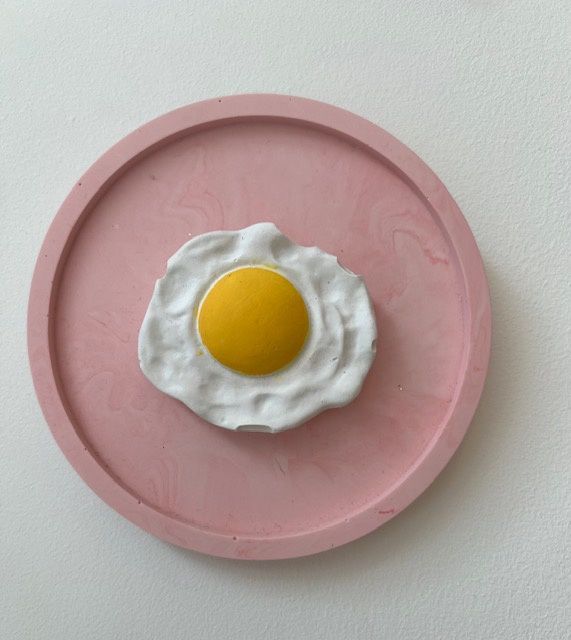 Wall candy medium gebakken ei roze