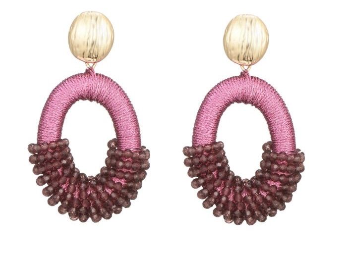 Oorbellen paars/roze 36