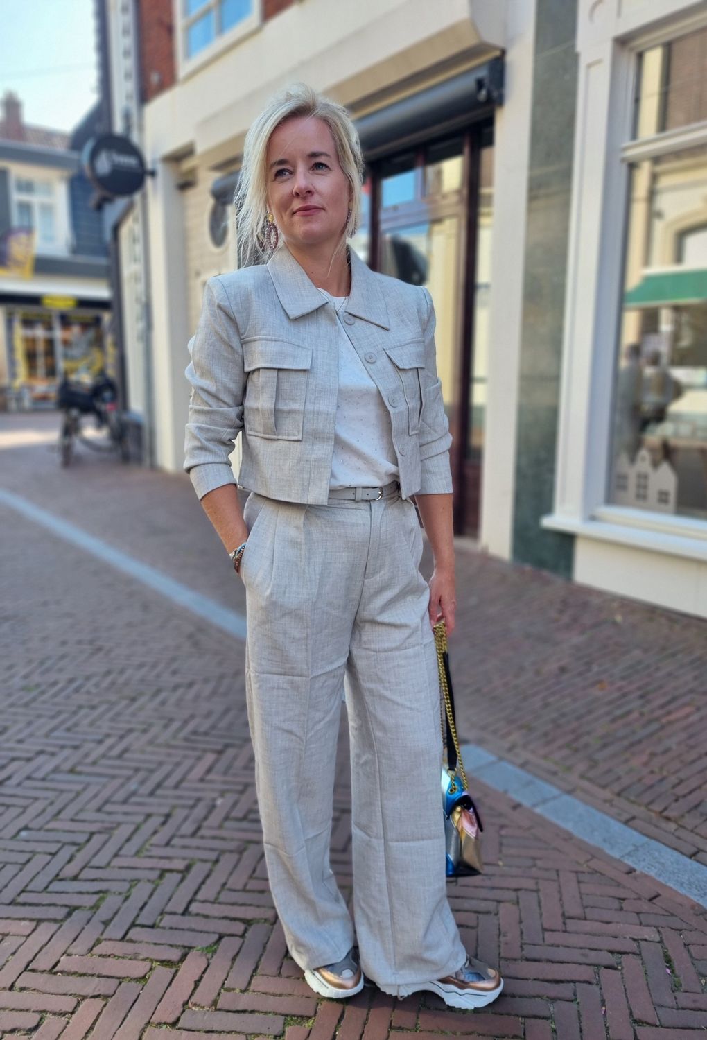 Broek Novi light grey