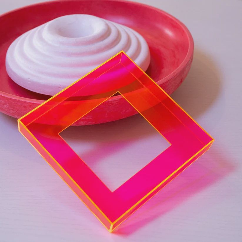Baklijst Neon roze 26x26