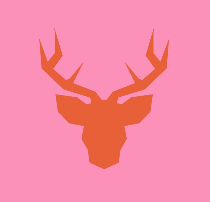 Forex tegeltje hert roze oranje