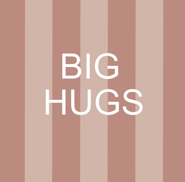Forex tegeltje big hugs oudroze strepen