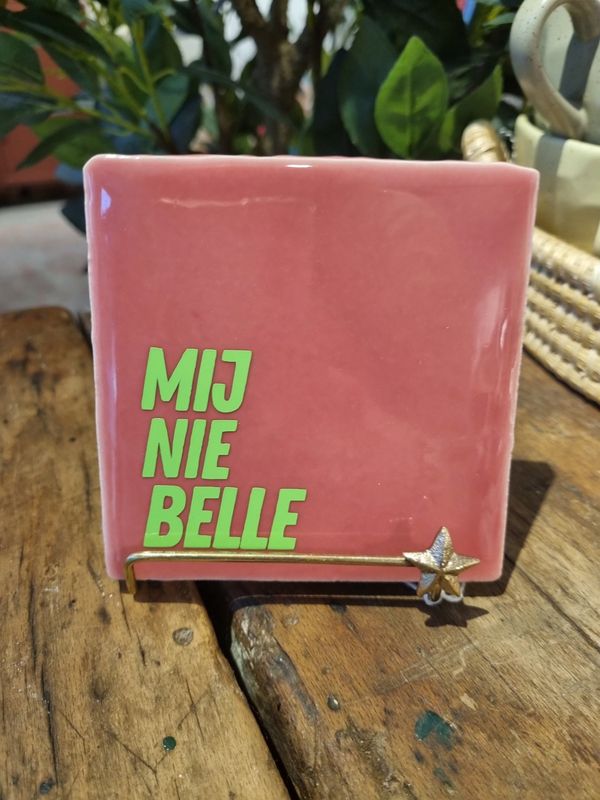 Quote tegel roze  Mij nie bellen shrek