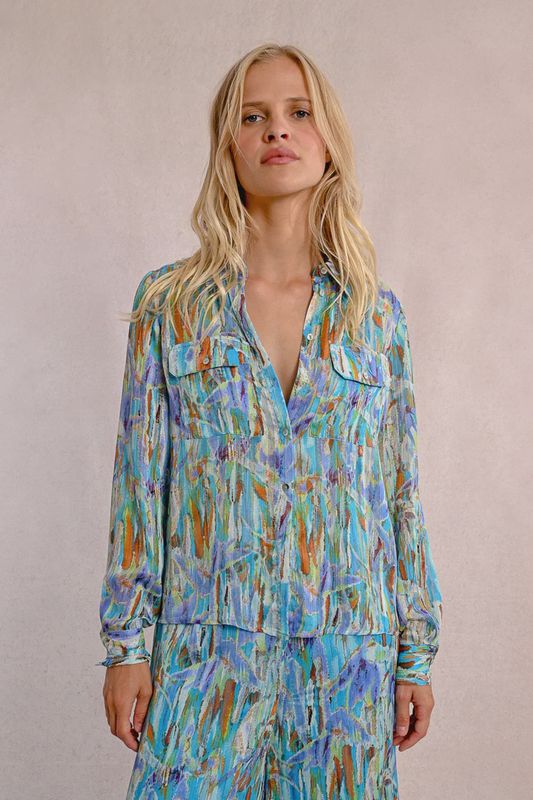 Shirt Flor blue