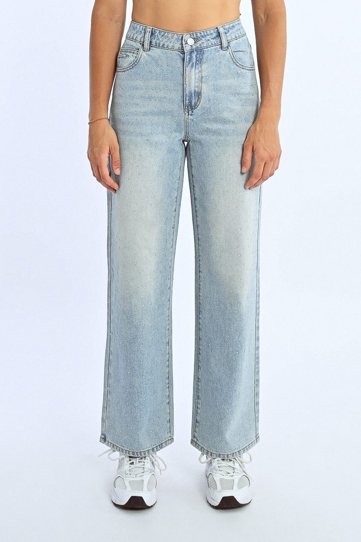 Broek Leona light blue denim