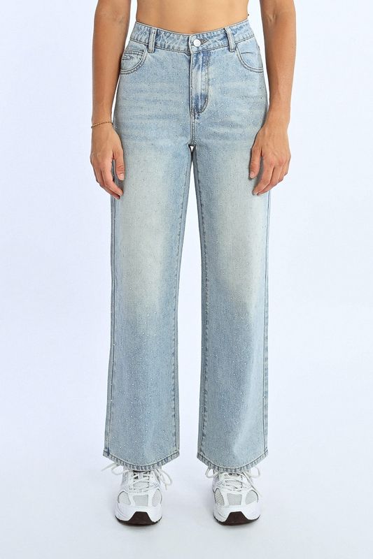 Broek Leona light blue denim