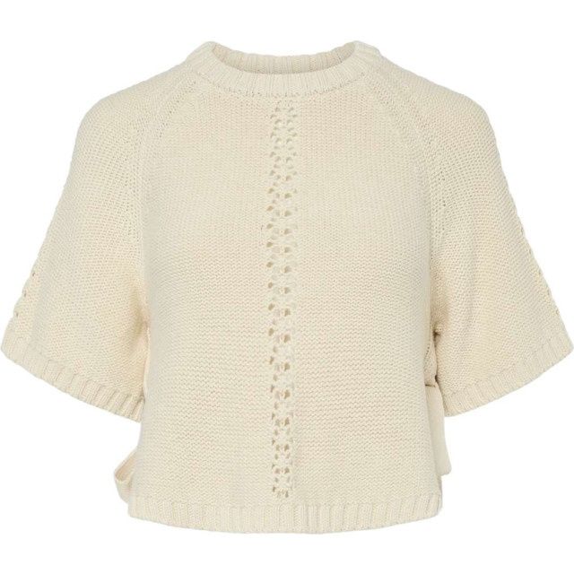 YASLAMINA SS KNIT TOP S. White
