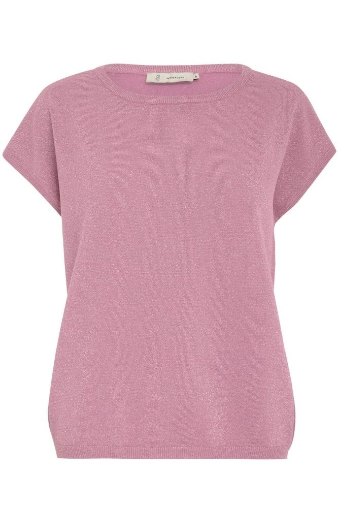 Peppercorn PCRemi Cap Sleeve Knit Top MET Lilas