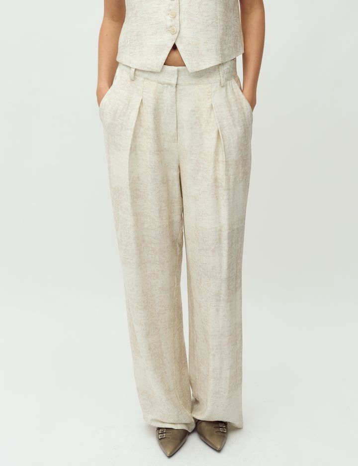 Broek Cristiana Long-M Oyster Valana Print