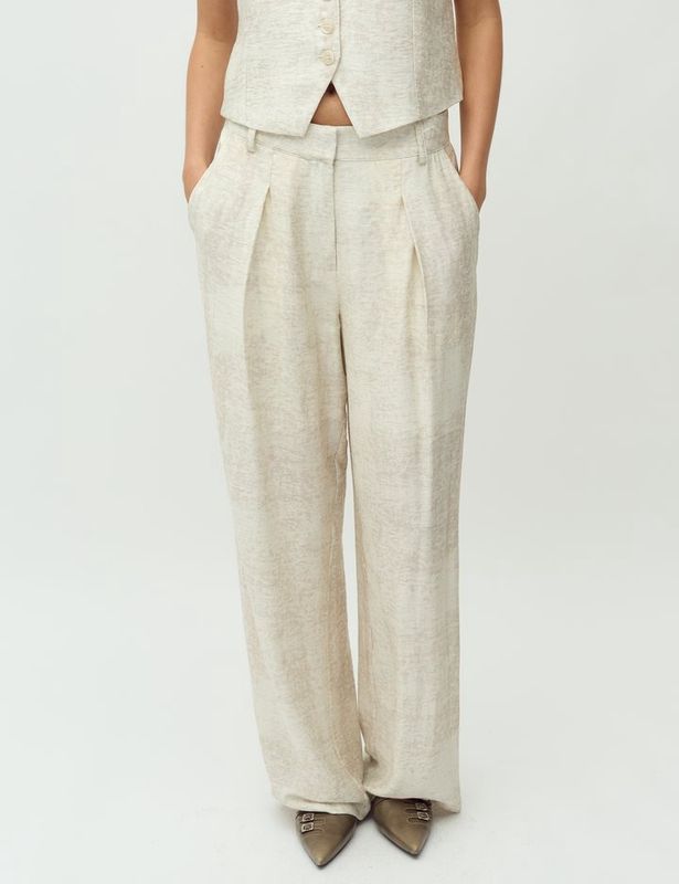 Broek Cristiana Long-M Oyster Valana Print