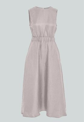 Minus MSSabbi Midi Linen Dress Nomad Sand Melange