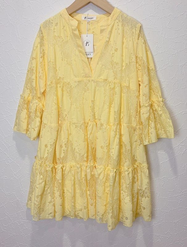 Jurk Ava geel one size