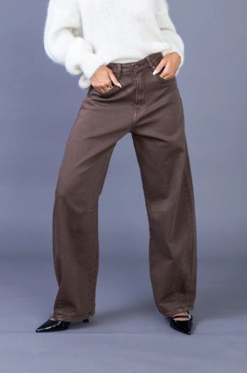 Barrel jeans Stevie bruin
