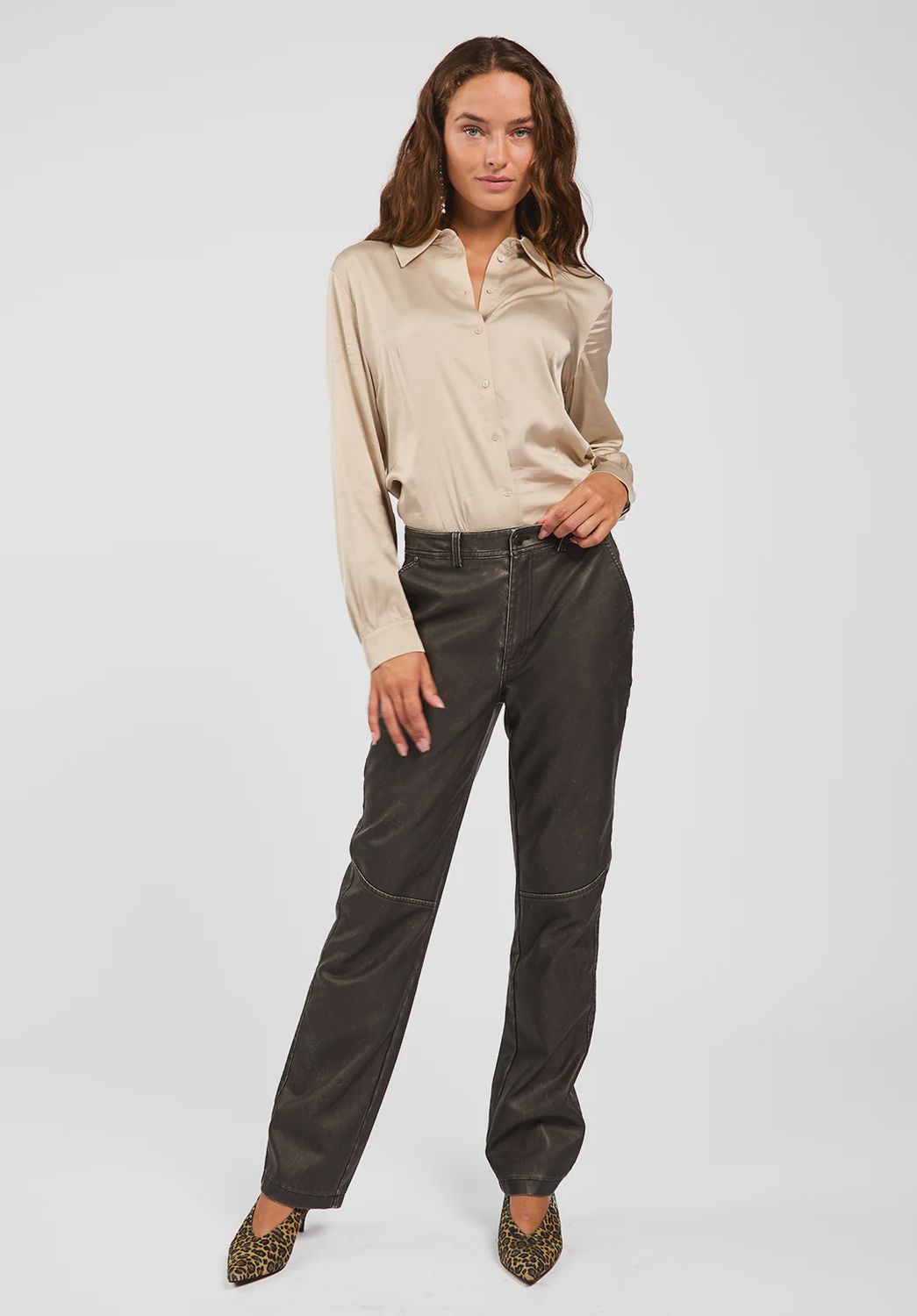 AAIKO Broek JASON WASHED PU