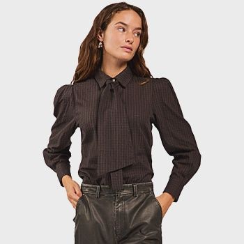 AAIKO Blouse JANESSE TIE CHECK PE