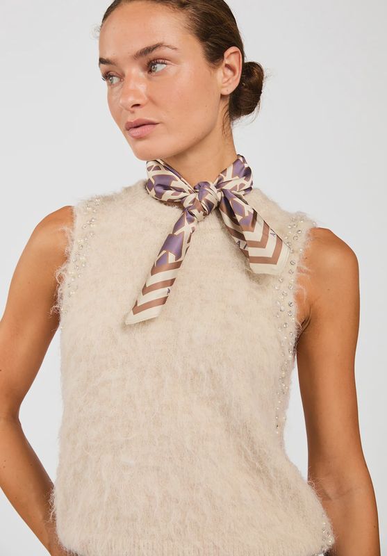 AAIKO SCARF PES BISON Brown