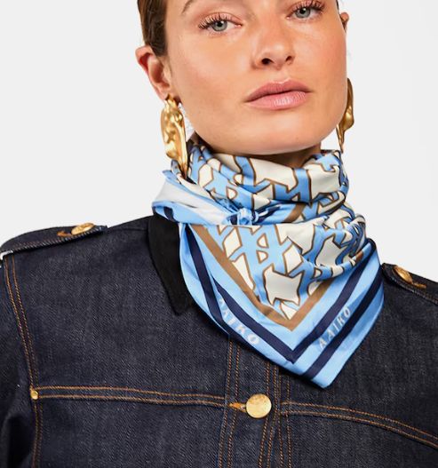 AAIKO SCARF PES DARK NAVY